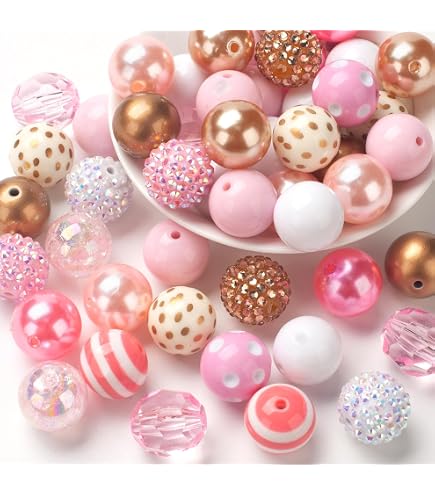 1320 Pièces Fausses Perles Perles de Plastique Rondes Perles Blanches à