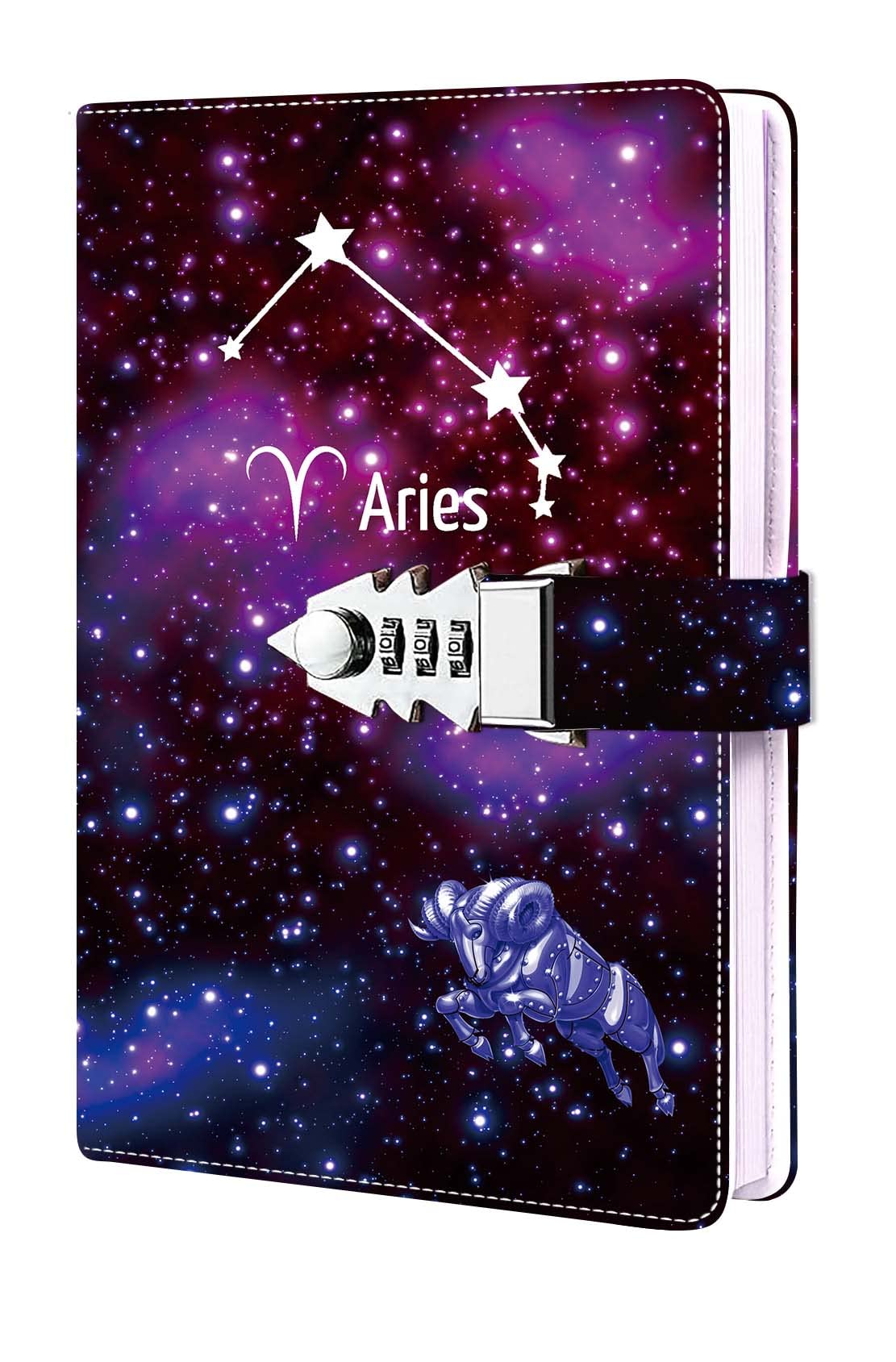 Journals to Write in for Women with Lock,Journal for Women Men Girls Boys Teens Kids, Refillable Password Notebooks, Personal Constellation Starry Sky Journal A5 (8.5 X 5.9 Inch)