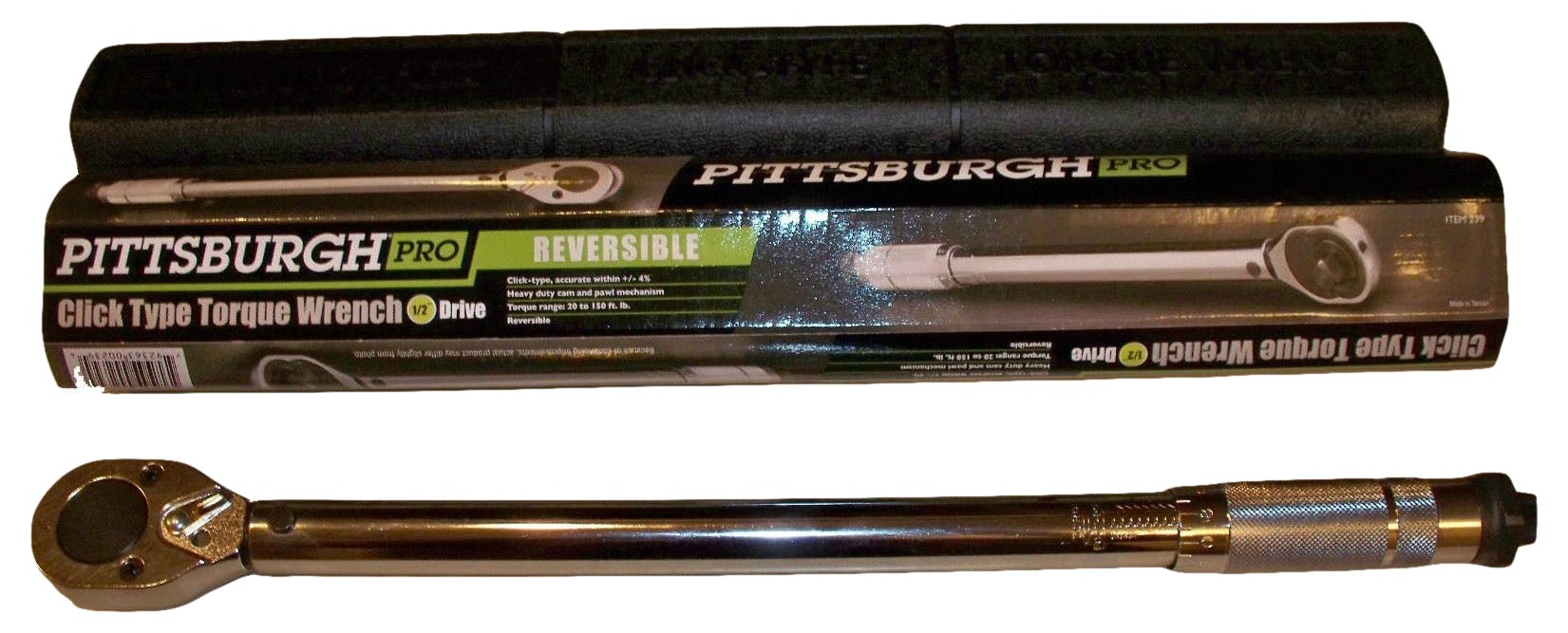 Pittsburgh Pro 239 Professional Drive Click Stop Torque Wrench eBay
