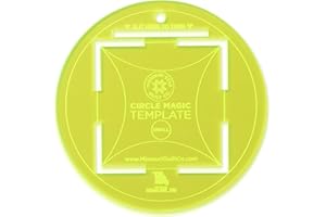 MISSOURI STAR QUILT CO. Missouri Star Quilt Circle Template, 5” | Round Acrylic Circle Ruler for Quilting Charm Packs and Precut Fabric Squares | Essential Quilt Supplies for Cutting Patterns and Sewing, Green, BUND202