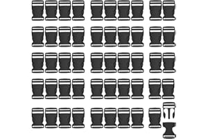 RETON 50 PCS 1 Inch Side Release Buckles, Heavy Duty Plastic Buckles Clips Black Adjustable Quick Release Buckle, Backpack Bu