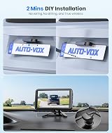 AUTO-VOX Solar Wireless Backup Camera 5" 1080P Monitor Dual 5000mAh IP69K view 2