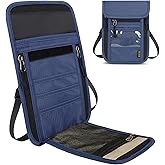 vastsky Travel Neck Wallet RFID Blocking – Hidden Passport Holder & Anti-Theft Money Pouch for Men & Women, Lightweight Concealed Undergarment Organizer with Adjustable Strap, Secure Document Holder