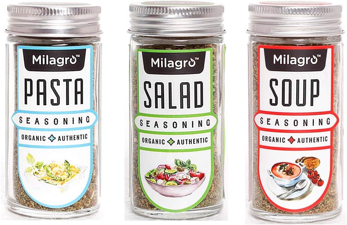 Milagro Pasta, Salad and Soup Seasoning, 120 Grams, Pack of 3