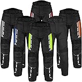 Men's Waterproof Armored Motorcycle Trousers – Protective Cordura Textile Pants with Removable Protectors for Biking.