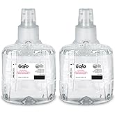 GOJO Clear & Mild Foam Handwash, EcoLogo Certified, 1200 mL Foam Hand Soap Refill LTX-12 Touch-Free Dispenser (Pack of 2) - 1911-02
