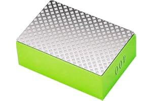 WURJHSONG Diamond Hand Polishing Pads Diamond Sanding Blocks 400 Grit Reusable Foam Sanding Blocks for Sanding Concrete Glass Stone Granite Marble Tile Stone Trimming Deburring (Grid 400#)