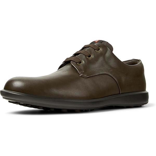 DREW Brown Oxfords with Leather Finish and Rounded Toe Drew Brown Solid Leather Shoes Men main image 2