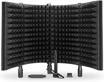 Aokeo Microphone Studio Isolation Screen High Density Foam for Blue Yeti
