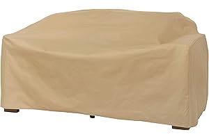 MODERN LEISURE® Basics Patio Loveseat Cover, 55" L x 33" W x 38" H, Khaki