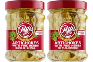 POLLI 1872 Polli Antipasto Artichokes with Fine Herbs with Extra Virgin olive Oil | Traditional Recipe | Made In Italy - 2 Pack (10.1 oz Each)