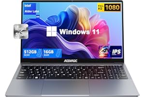 ACEMAGIC Laptop Computer, 16GB DDR4 512GB SSD 15.6" FHD 1080P Windows 11 Laptop, Quad-Core Intel N95 Processor(Up to 3.4GHz), Metal Shell, WiFi, BT5.0, 38WH Battery, USB3.2, Type_C, 180° Open Angle