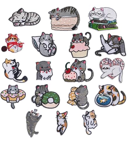 Amazon.com: El Gato Cute Cat Foto Patch Animal Sweet Kitten
