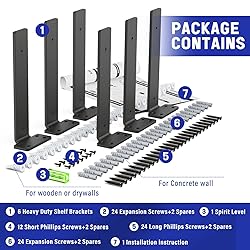 Goovilla Shelf Bracket, Heavy Duty Floating Shelf