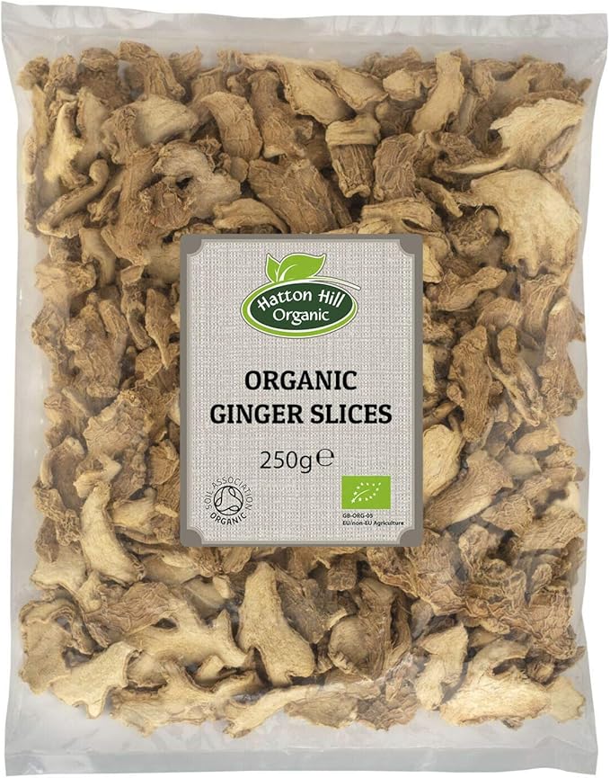 Hatton Hill Organic Dried Ginger Slices 250g Certified Organic