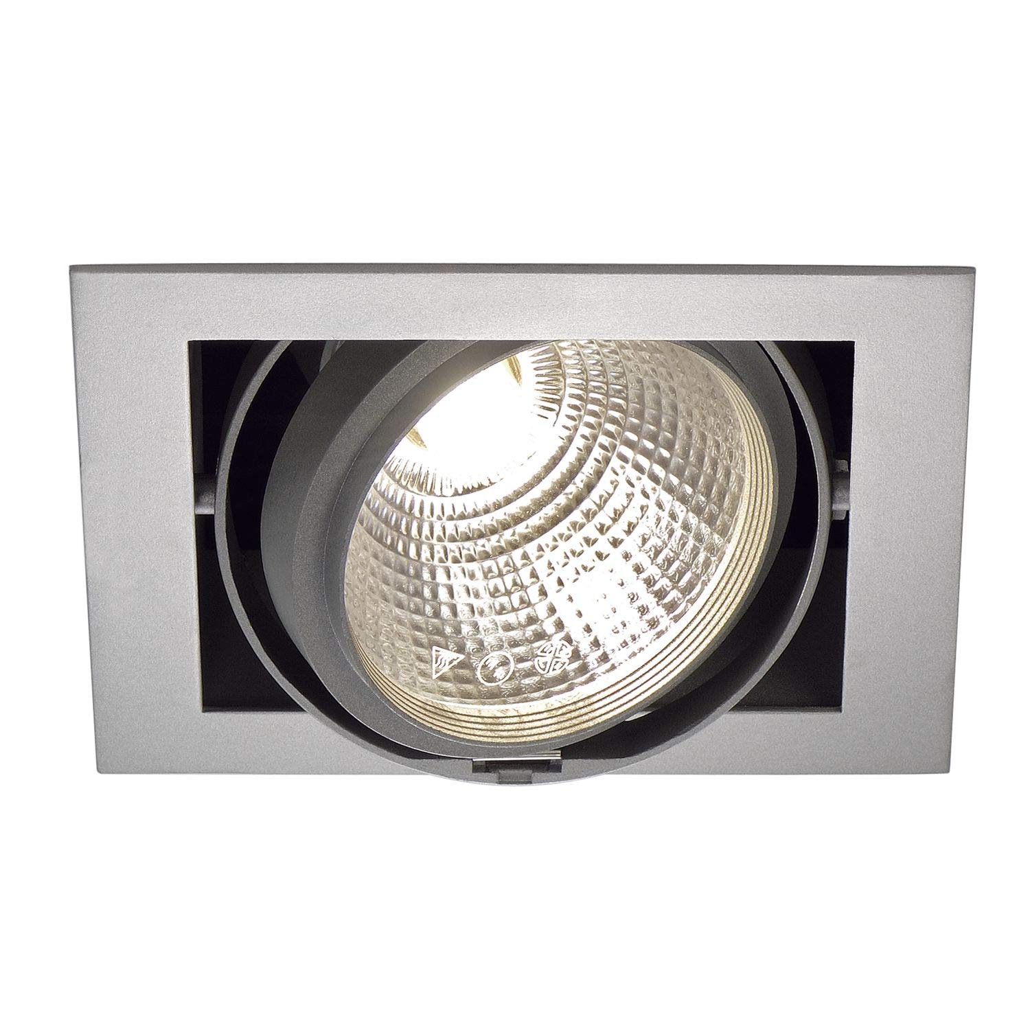 SLV Recessed Ceiling Light Square DL 195 / Spotlight, floodlight, Ceiling Spotlight, recessed Light LED, Indoor Lighting / G12 70W Grey โ image 1