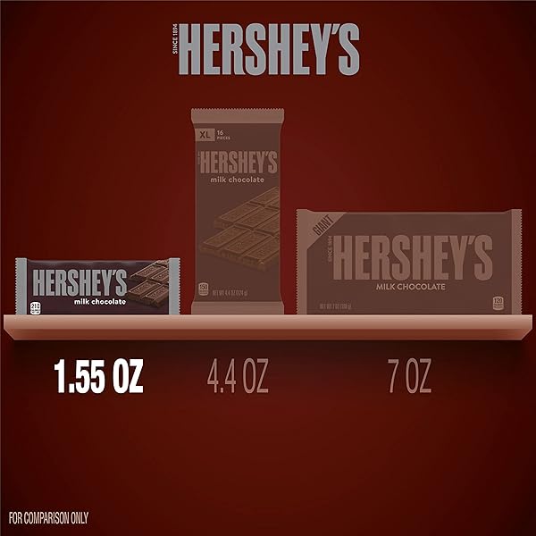HERSHEY’S MILK CHOCOLATE CANDY BARS, 1.55 OZ (6 COUNT)