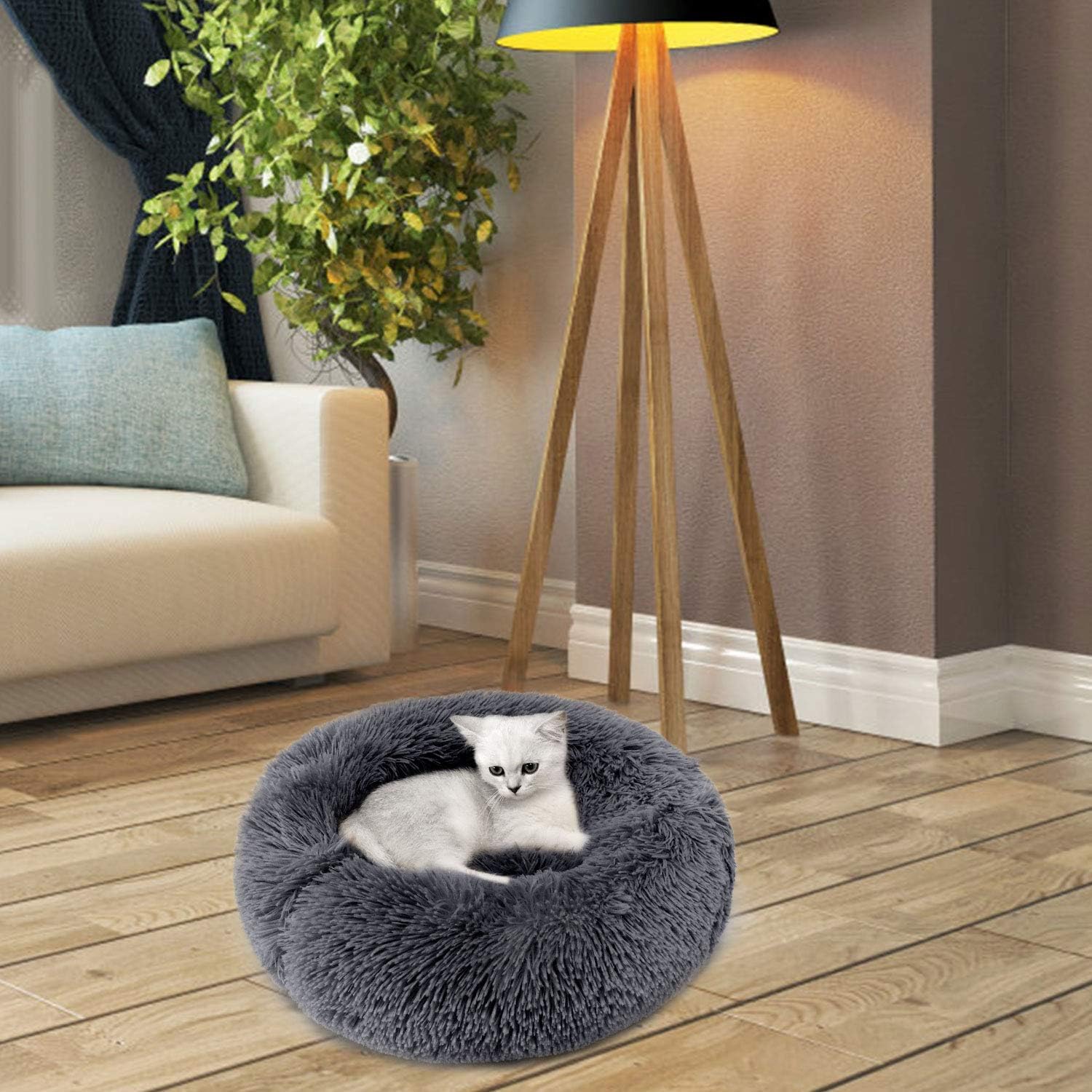 Legendog Cat Bed, Cat Bed for Indoor Cats Cat Bed Round Kitten Cushion Bed, Faux Fur Cat Beds for Small Cat and Small Dog, Plush Soft Cat Sleeping Bed : Pet Supplies
