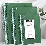 RETTACY A4 Notebook Spiral 300 Pages 100gsm PVC Cover Dark Green view 2