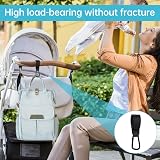 Eophmi Pram Bag Clips 2 Pack Black PU Leather Buggy Clips for Bags view 6