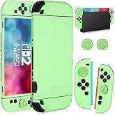 Switch 2 Case for Nintendo Switch 2 2025, Dockable Case TPU Soft Shell Protective Cover for Switch 2 Grips &amp; Console and Accessories with 2 Pcs Thumb Caps, Green