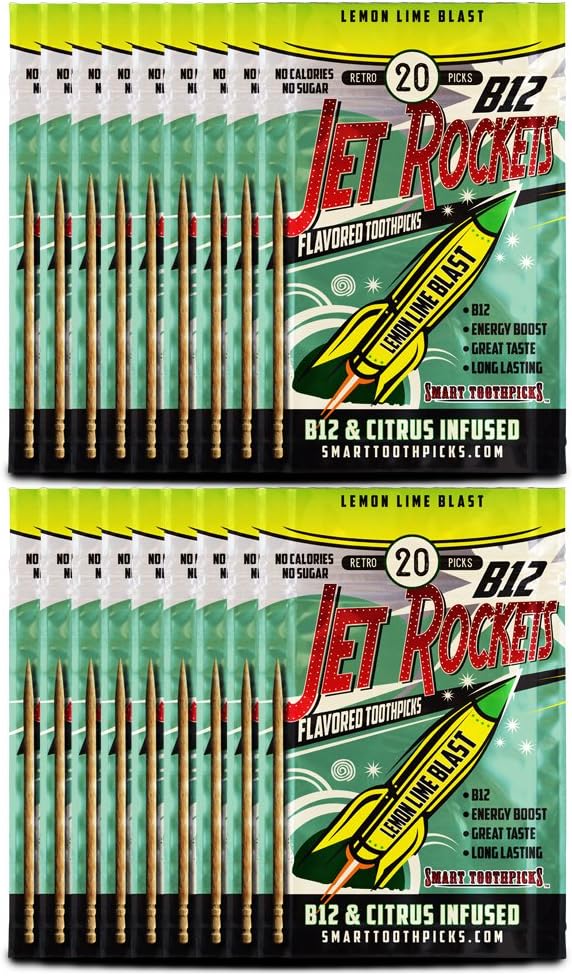 Jet Rocket B12 Flavored Energy Toothpicks