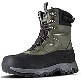 FREE SOLDIER Snow Boots for Men Winter Waterproof Non-slip Flock Outdoor Hiking Work Boots