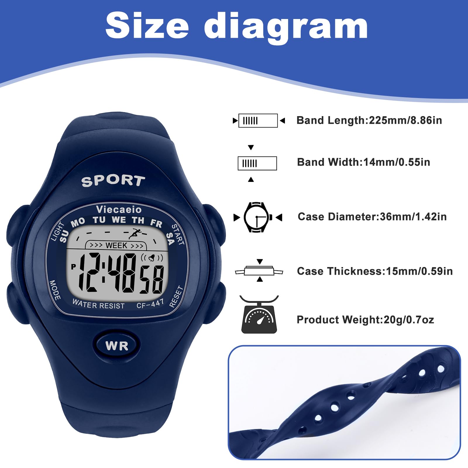 Viecaeio Kids Digital Watch for Boys Girls, Waterproof LED Colorful Lights Sports Watch Suitable for 5-17 Years Old Teenagers (with Gift Box)