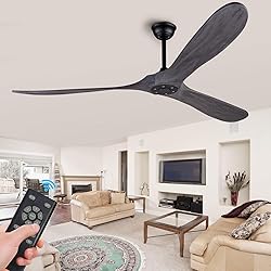 Solid Wood Ceiling Fans Without Light, 70 Inch Real