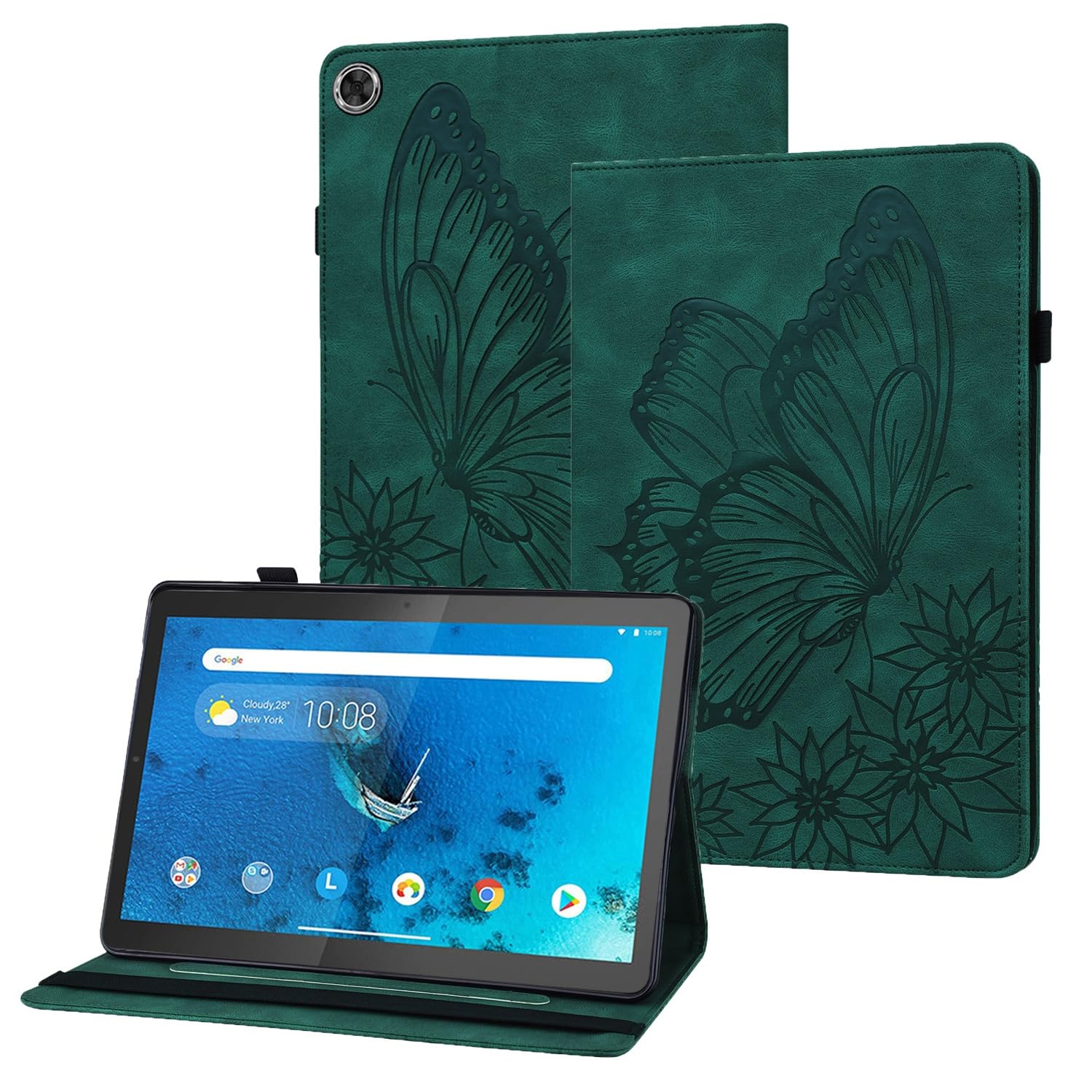 Rostsant Lenovo Tab M10 Plus 3rd Gen Case PU Leather Cover Magnetic Stand Function Tablet Case Cover for Lenovo Tab M10 Plus 3rd Generation 10.6 Inch 2022 TB125FU/TB128FU/TB129XU - Green