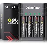 Deleepow Rechargeable AA Batteries Lithium 1.5V 3400mWh, 1500 Cycles Rechargeable Lithium AA Batteries with 2H USB Fast Charg