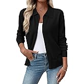 EVALESS Cardigan Sweaters for Women Wool Blend Lightweight Trendy Long Sleeve Lapel Collar Button Down Sweater Cardigans