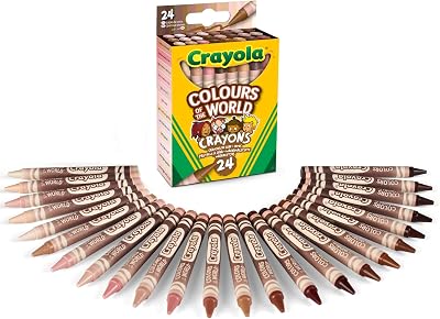 CRAYOLA Colours of the World 24 Assorted Skin Tone Wax Crayons
