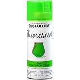 Rust-Oleum Fluorescent Green Spray Paint | High Visibility Finish, Signs, Safety Markings &amp; Craft Projects, Bright Fluorescent Color, 11 Oz