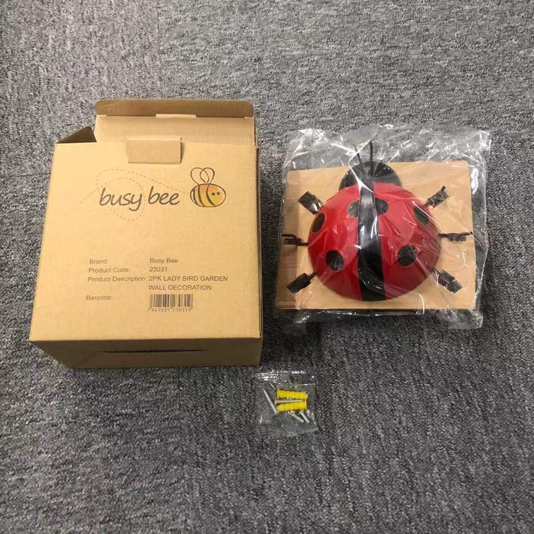MD MUZ 2 Metal Ladybird Wallart Art Garden Ornaments