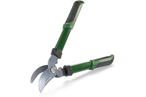 Edward Tools 15” Power Bypass Lopper / Pruning Shear - Powerful cut up to 1” diameter - High Carbon Steel Blade - Rubber Ergo Grip Handle