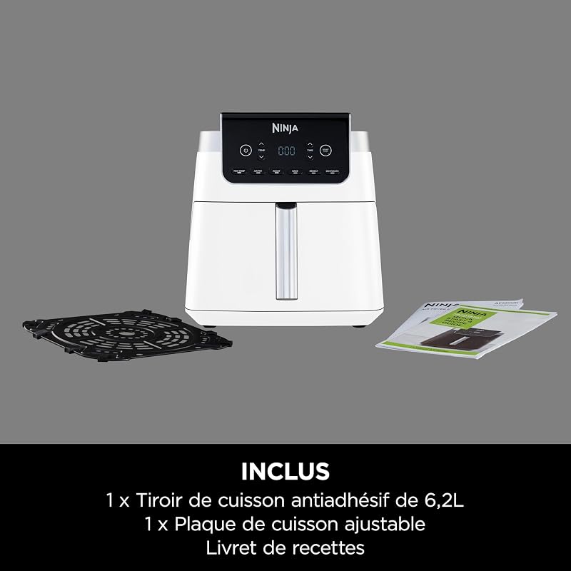 Air Fryer MAX PRO, 6,2L, sans huile, grand tiroir, rôtir, Blanc