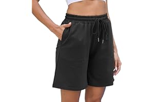 EZPERY Womens Athletic Shorts Jogger Sweat Summer Loose Drawstring Bermuda Shorts with Pockets