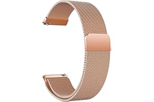 LYYLTX Metal Magnetic Watch Band Mesh Woven Quick Release Strap Adjustable Stainless Steel Replacement Straps for Women Men 14mm 16mm18mm 20mm 22mm 24mm