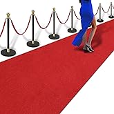 PBHEPJ 3ft x 10ft Extra Thick Red Carpet Runner for Party & Hollywood, Festival Celebration, Wedding, Graduation Ceremony, Award Ceremony, VIP Reception, Heavy-Duty, Non-Slip TPR Rubber