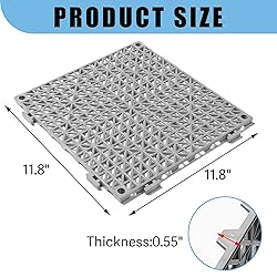 12” x 12” Drainage Interlocking Floor Tiles, 12