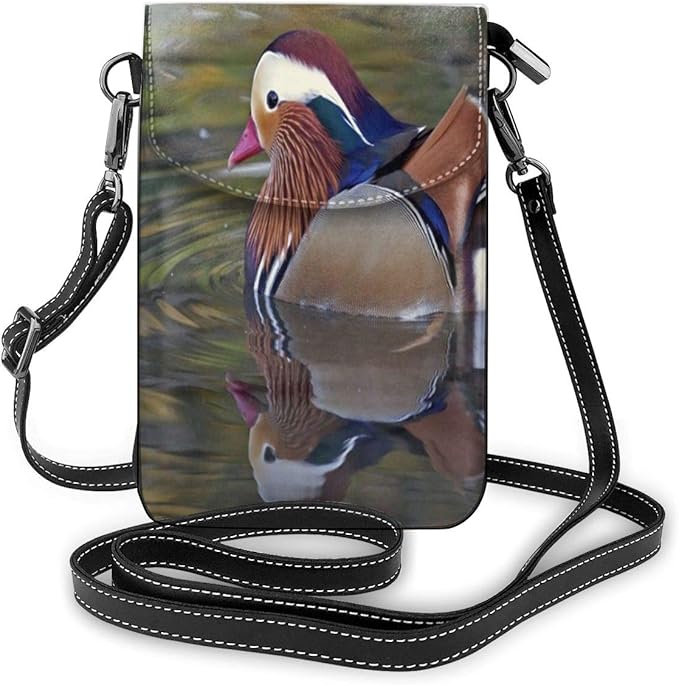 Mandarin Duck Small Crossbody Bags Cell Phone Purse Wallet