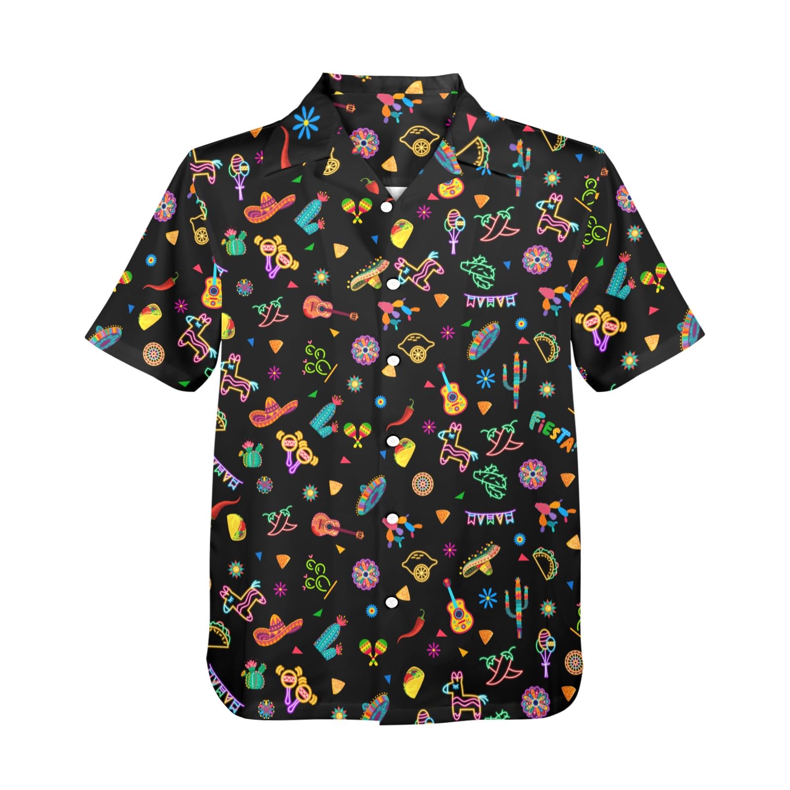 HUGLAZY Fiesta Shirt for Men Mexican Button Down