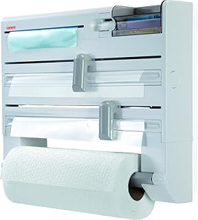 Leifheit Wandrollenhalter Parat Plus ComfortLine-Serie, für jede Küche, bewährter Schneidabroller für Alu- und Klarsichtfolie, Folienschneider mit Spezialmesser