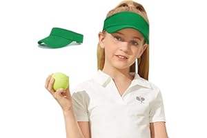Century Star UPF 50+ Kids Visor Sun Hat Adjustable Girls High Ponytail Tennis Hat Sports Boys Running Golf Visor Cap