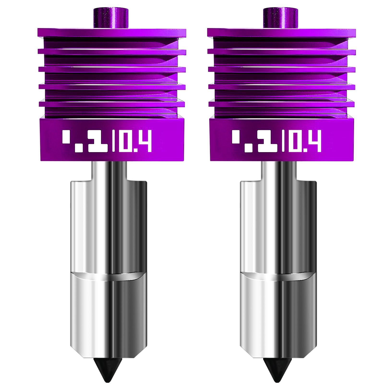 Photo 1 of 2 Pcs Upgraded 0.4mm H2D/H2S/H2C/P2S Hotend with Anti-Stick MPVD Coating - High Speed Hardened Steel P2S Nozzle for Bambu Lab P2S,H2 Series,A1/A1MINI 3D Printers, Bamboo Lab Parts & Accessories