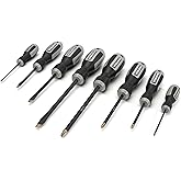 Steelman 8-Piece Diamond Tip Screwdriver Set, Variety of Slotted and Phillips Sizes, Magnetized Tips, Durable Steel, Rust-Resistant Black Oxide Coating
