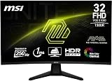 MSI MAG 32C6X 32 Inch FHD Curved Monitor 1500R 250 Hz OC 1ms MPRT
