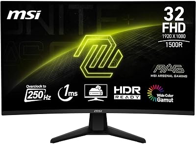 MSI MAG 32C6X 32 Inch FHD Curved Monitor 1500R 250 Hz OC 1ms MPRT