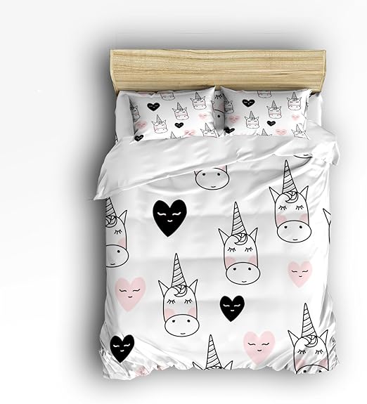 unicorn print bed sheets